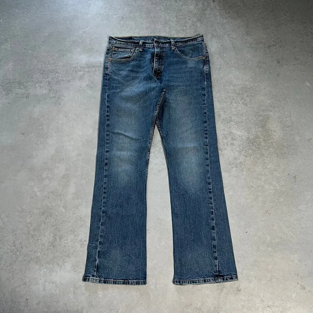 Levi's 527 Bootcut Men's Size 34x32 Jeans Slim Flare Blue Denim